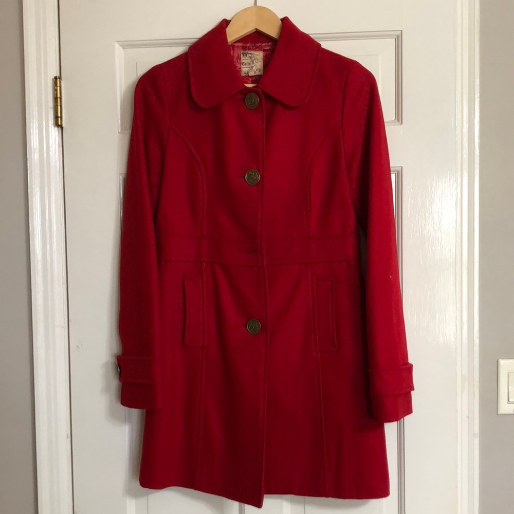 Tulle Red lightweight Coat